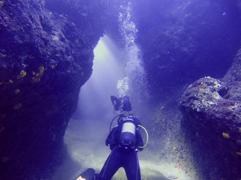 Once you are a certified PADI Open Water diver advanced divers in a cave