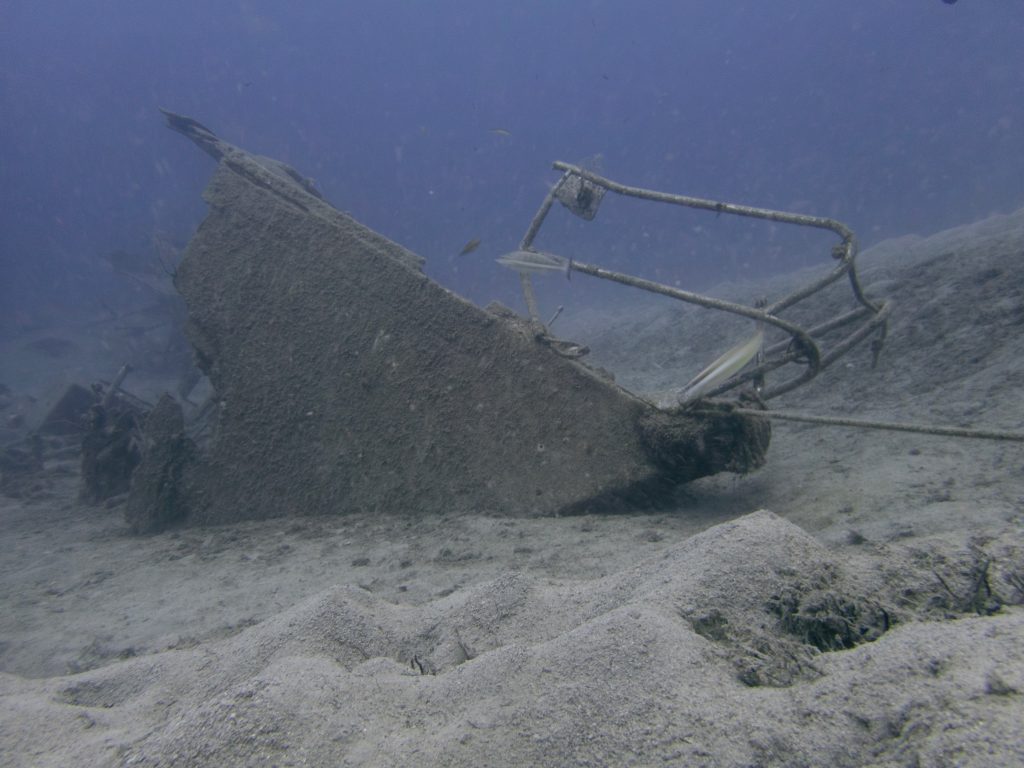 Wreck at The Wrecks Crete dive site